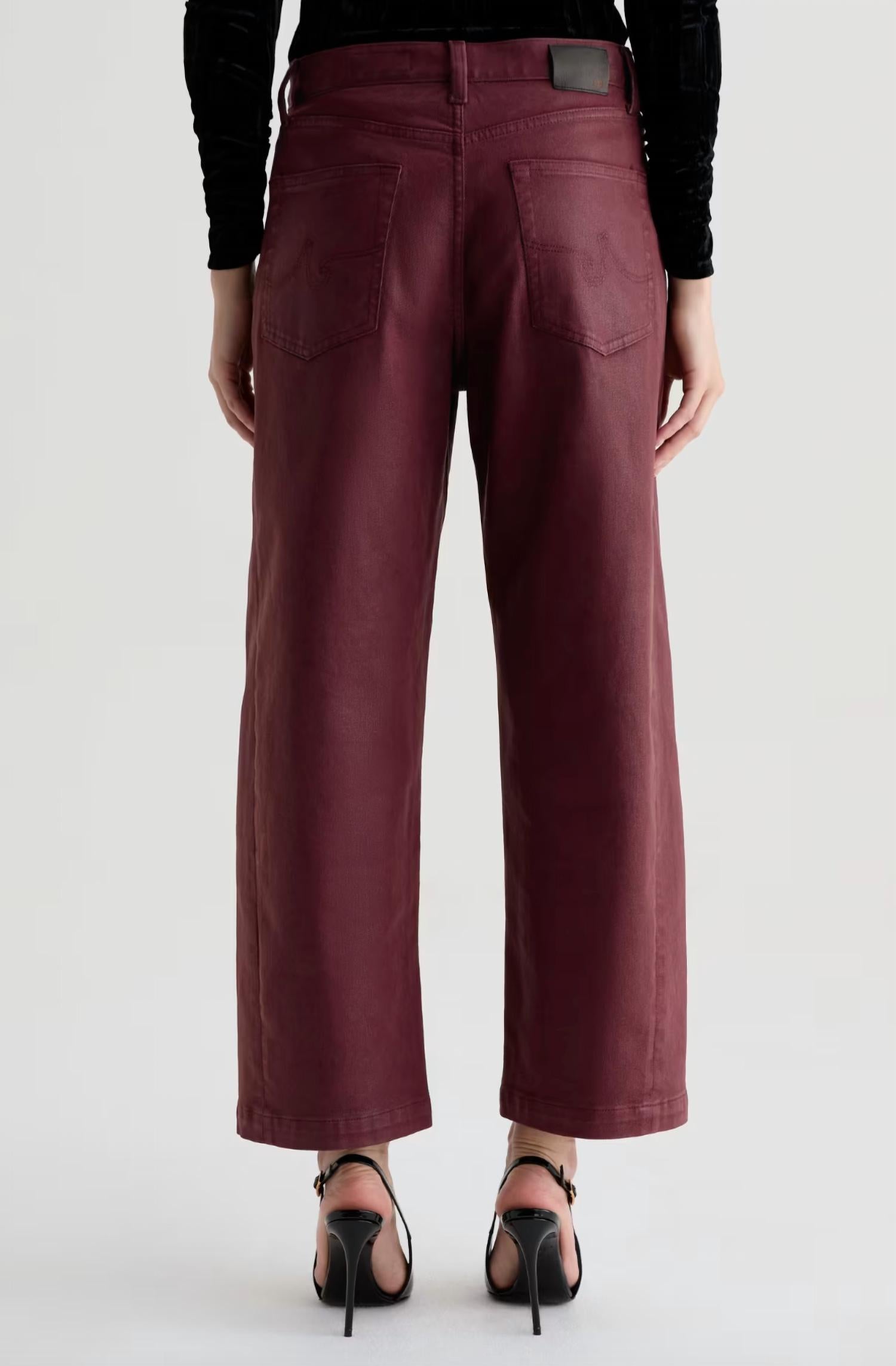 AG Jeans Hattie Winery Pants in red - women's pants - alternate view