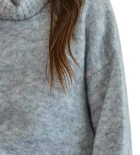 By Together Chunky Pullover Sweater in gray - women's sweater - detail view
