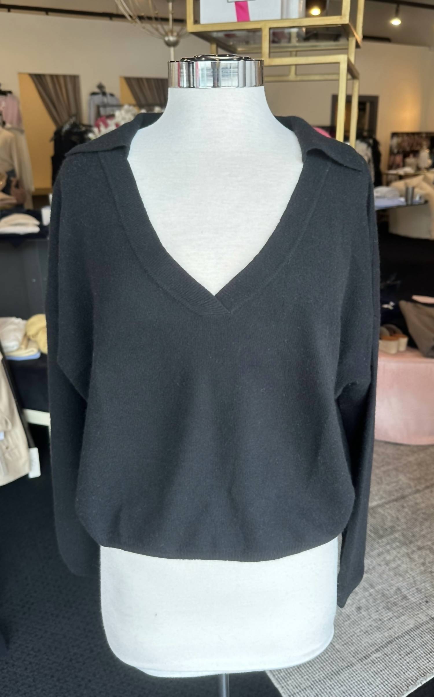 Crush - Women's Cashmere Moe Slouchy Polo Sweater