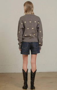 Mint Exclusives - Heart Point Knit Sweater