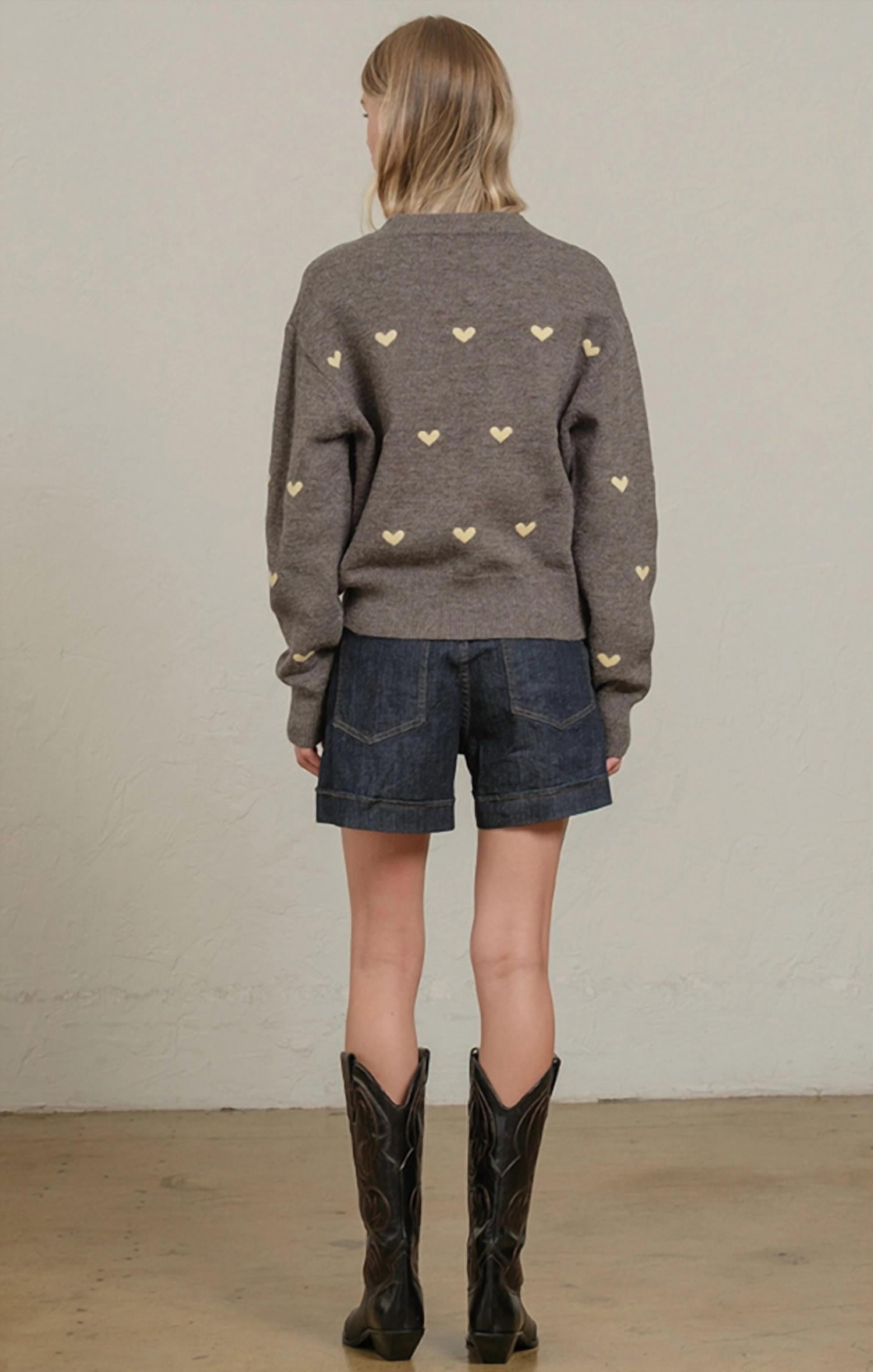 Mint Exclusives - Heart Point Knit Sweater