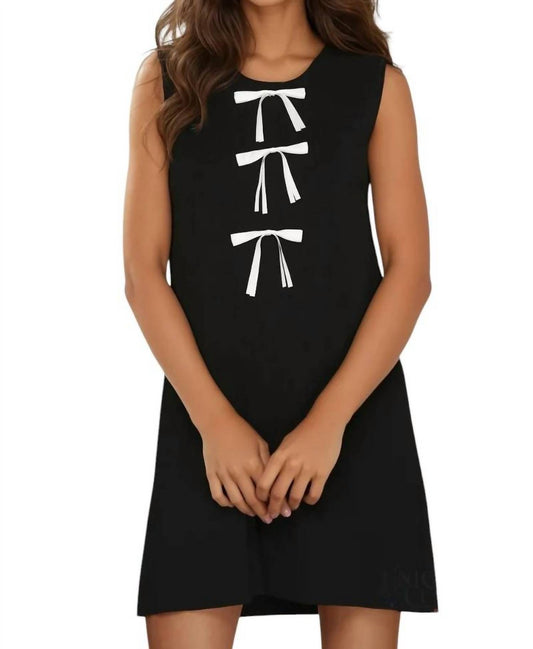She + Sky - Tatiana Bows Sheath Knit Mini Dress