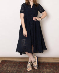 Serienumerica - Loose Shirt Dress