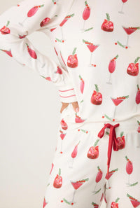 Pj Salvage - Long Sleeve Cranberry Cocktails Top
