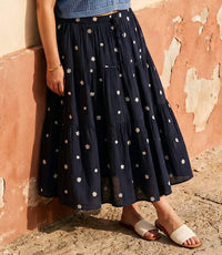 Karen Kane - Embroidered Tiered Midi Skirt - Plus