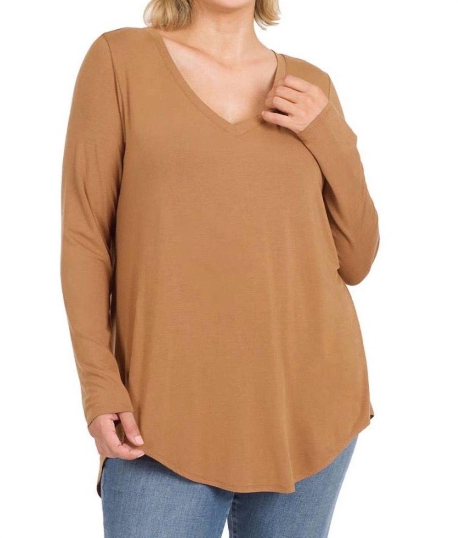 Zenana - Luxe Long Sleeve Top - Plus