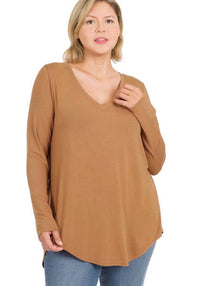 Zenana - Luxe Long Sleeve Top - Plus