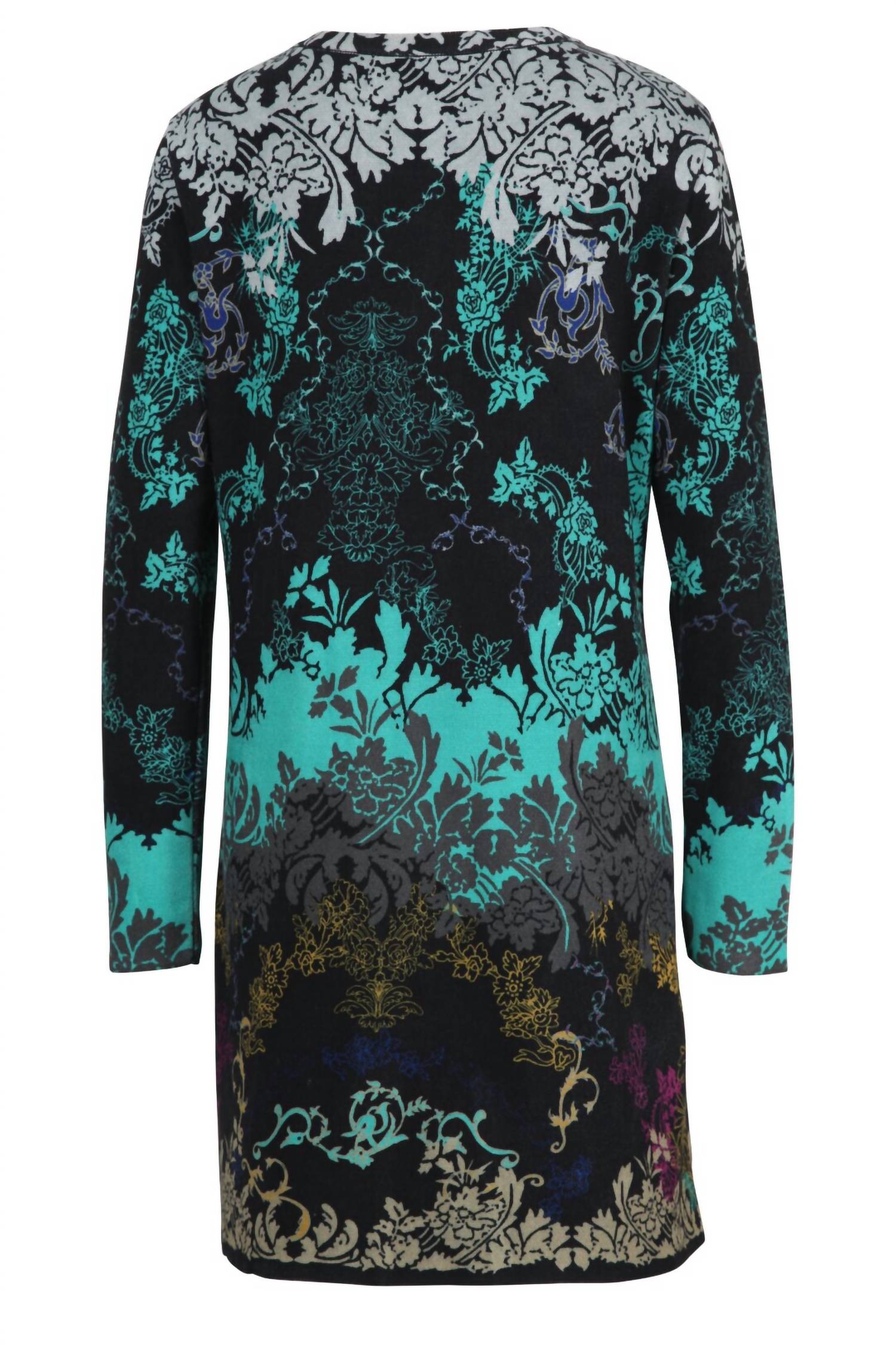 Ivko - Women's Coatigan Floral Print Dress