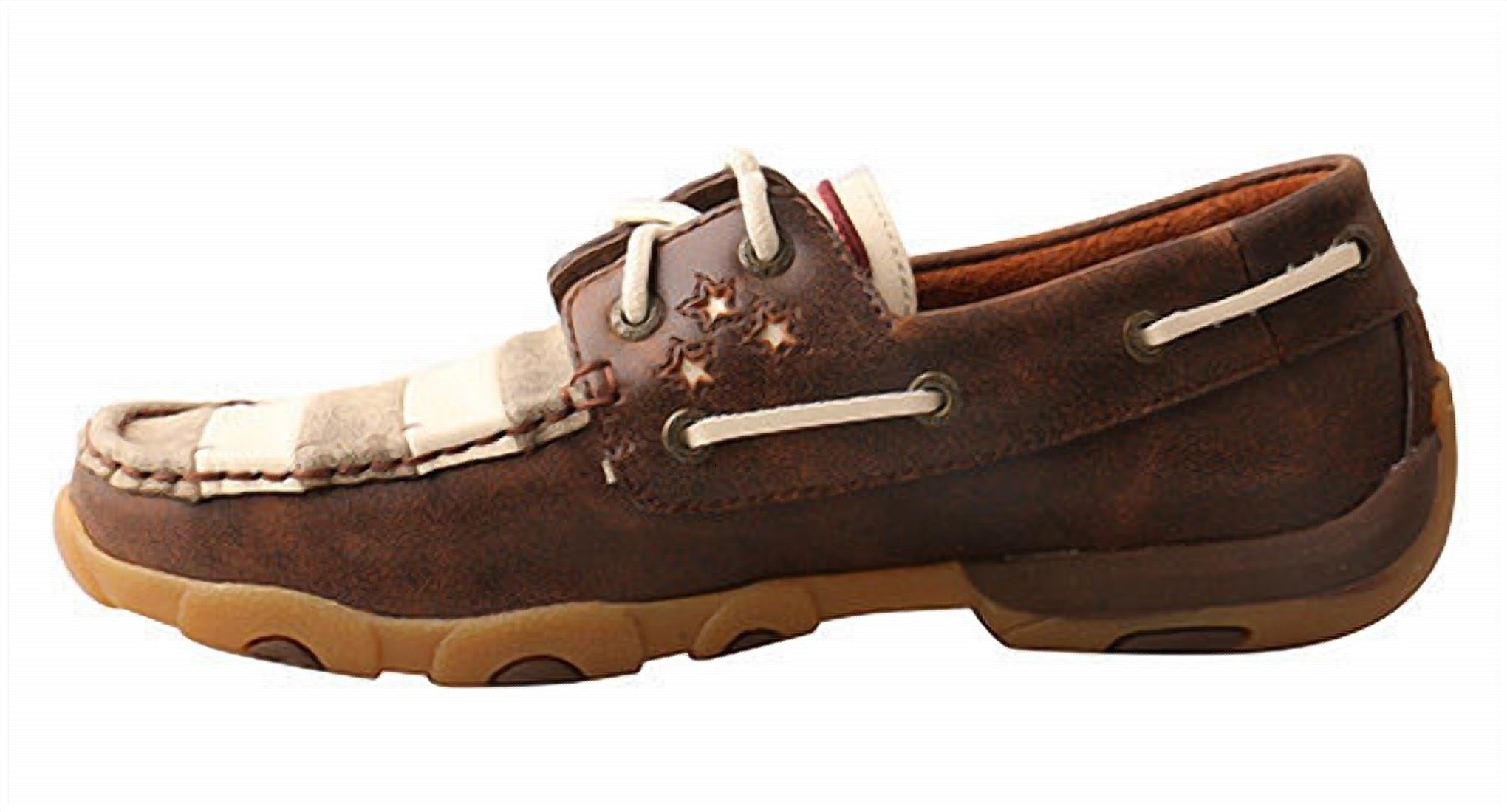 TWISTED X Women's Driving Moccasin in patriotic - women's shoe - detail view