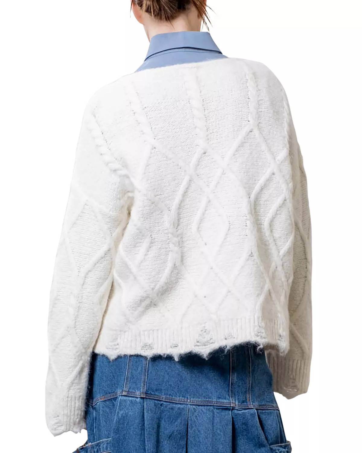 Moon River - Destroyed Cable Sweater