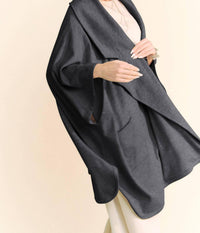 Davi & Dani - Heavy Knit Loose Jacket Cardigan - Plus