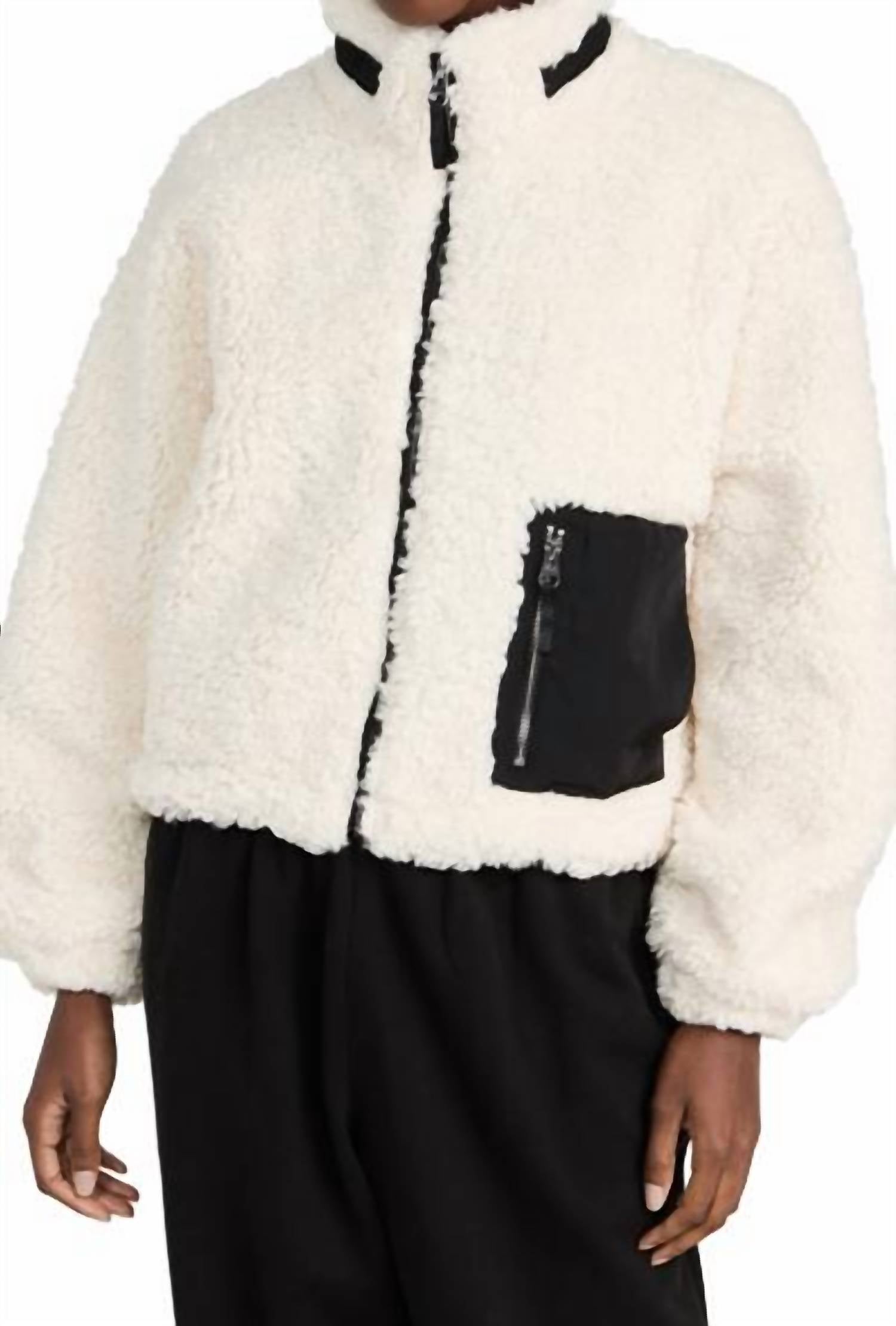 Something Navy - Teddy Patch Pocket Jacket