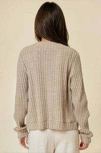 Doe And Rae - One Button Knit Cardigan