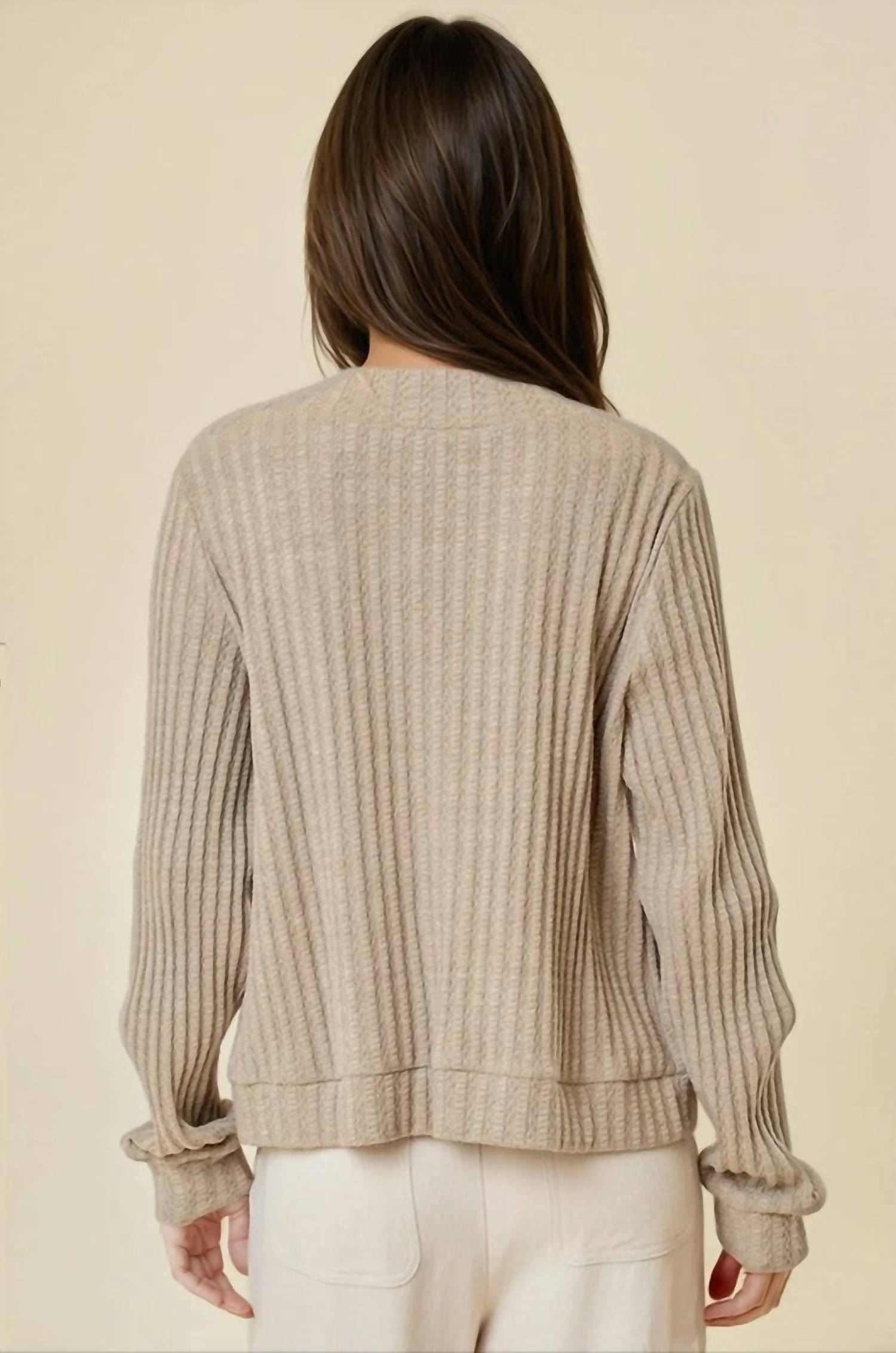 Doe And Rae - One Button Knit Cardigan