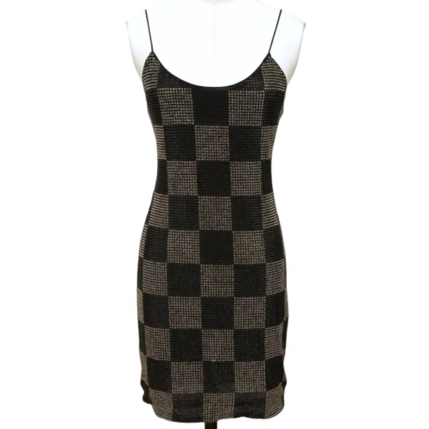 Alice + Olivia - Nelle Embellished Checkerboard Mini Dress