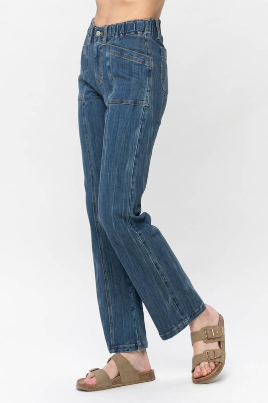 Judy Blue - High Elastic Waist Vintage Straight Leg Jeans