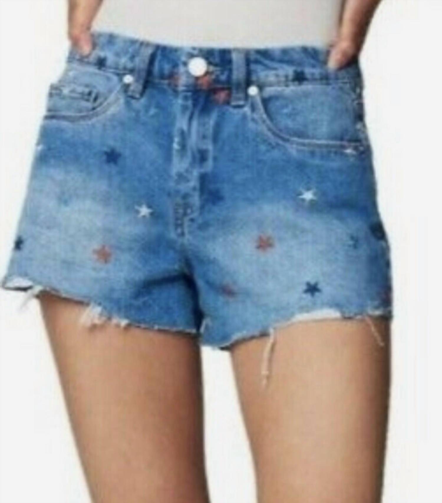 Blanknyc - Women's Star Embroidered Denim Shorts