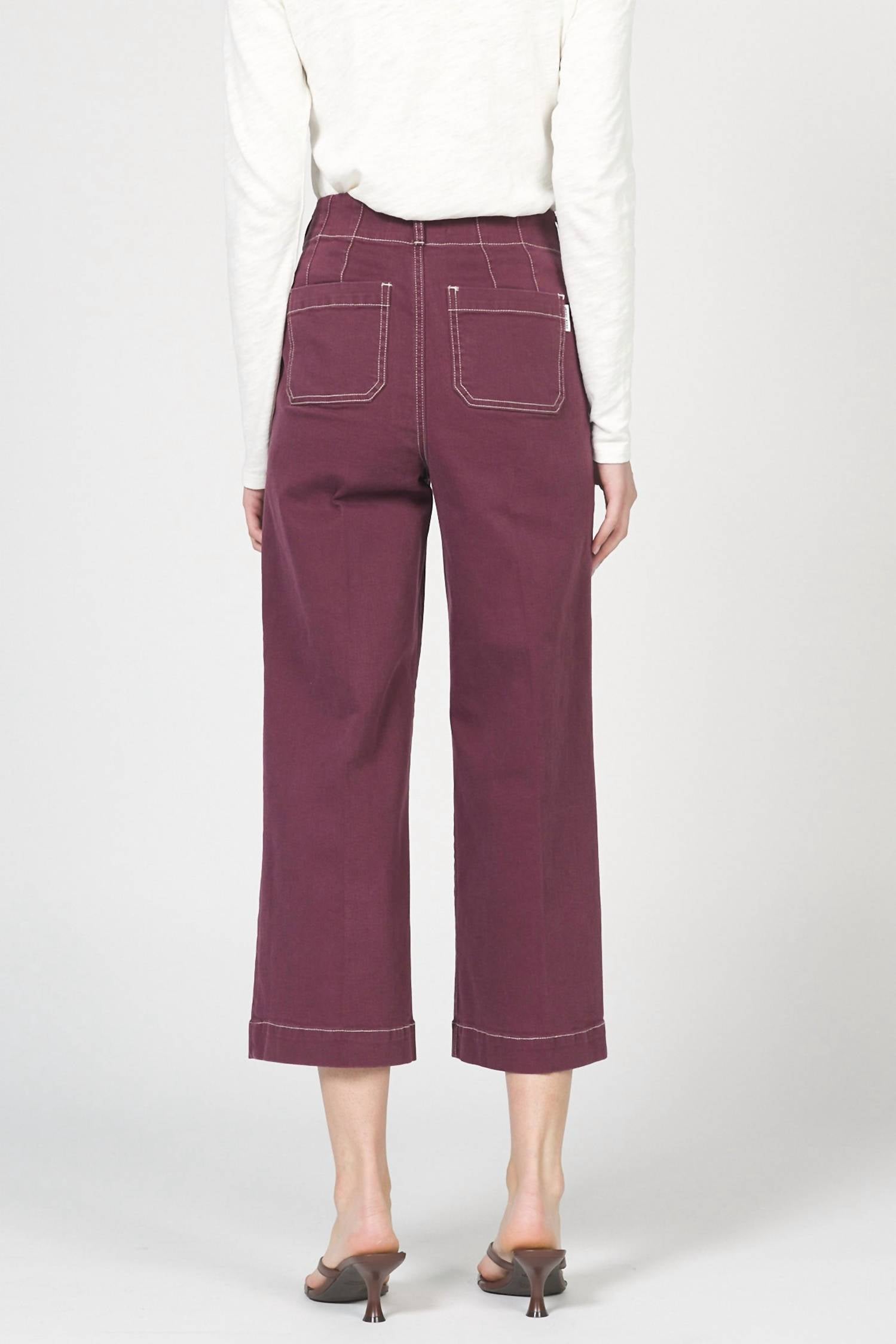 DEAR JOHN DENIM Audrey High Rise Crop Jean in fig - women's jeans - detail view