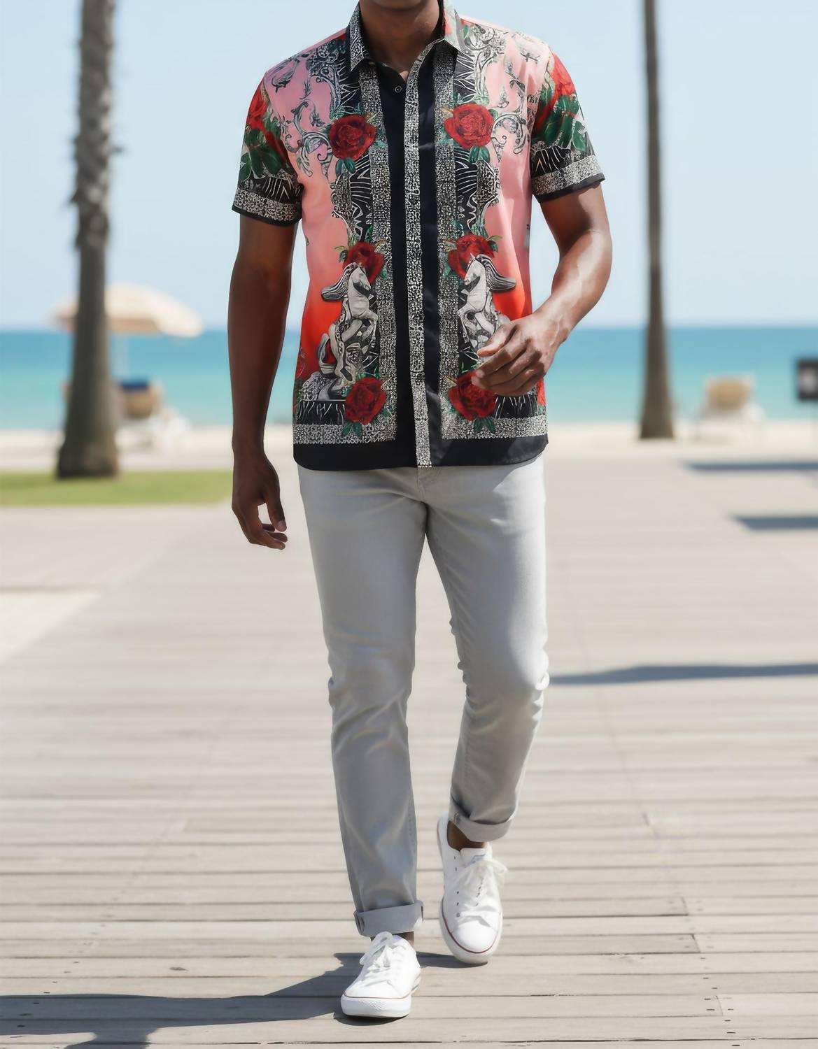 Barabas - Wildflower Wrangler Rhinestone Short Sleeve Shirt