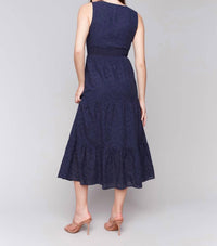 Charlie B - Sleeveless Long Eyelet Dress