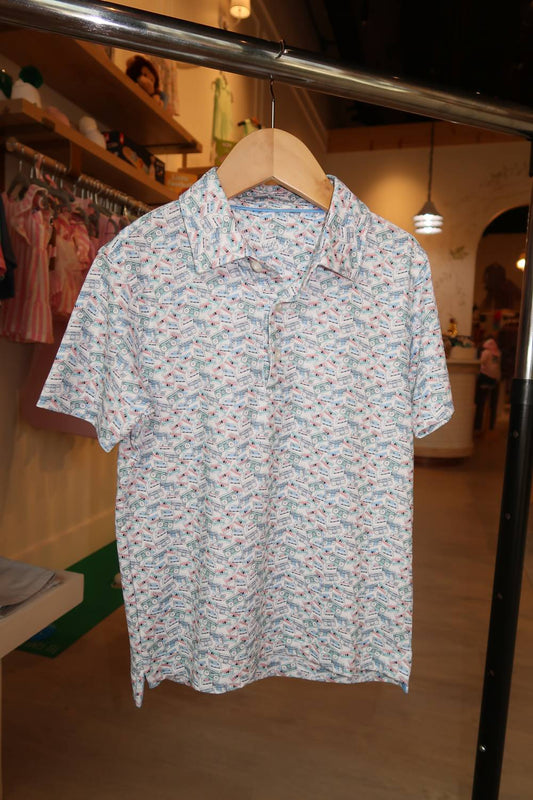 Johnnie-O - Boy's Throwback Cassette Tape Print Shirt