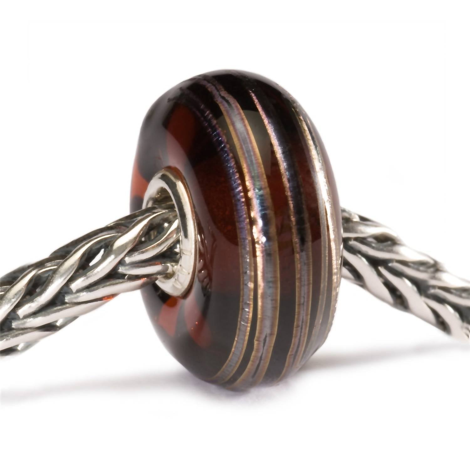 Trollbeads Women's Golden Thread Glass Bead Charrm in brown - women's accessory - detail view