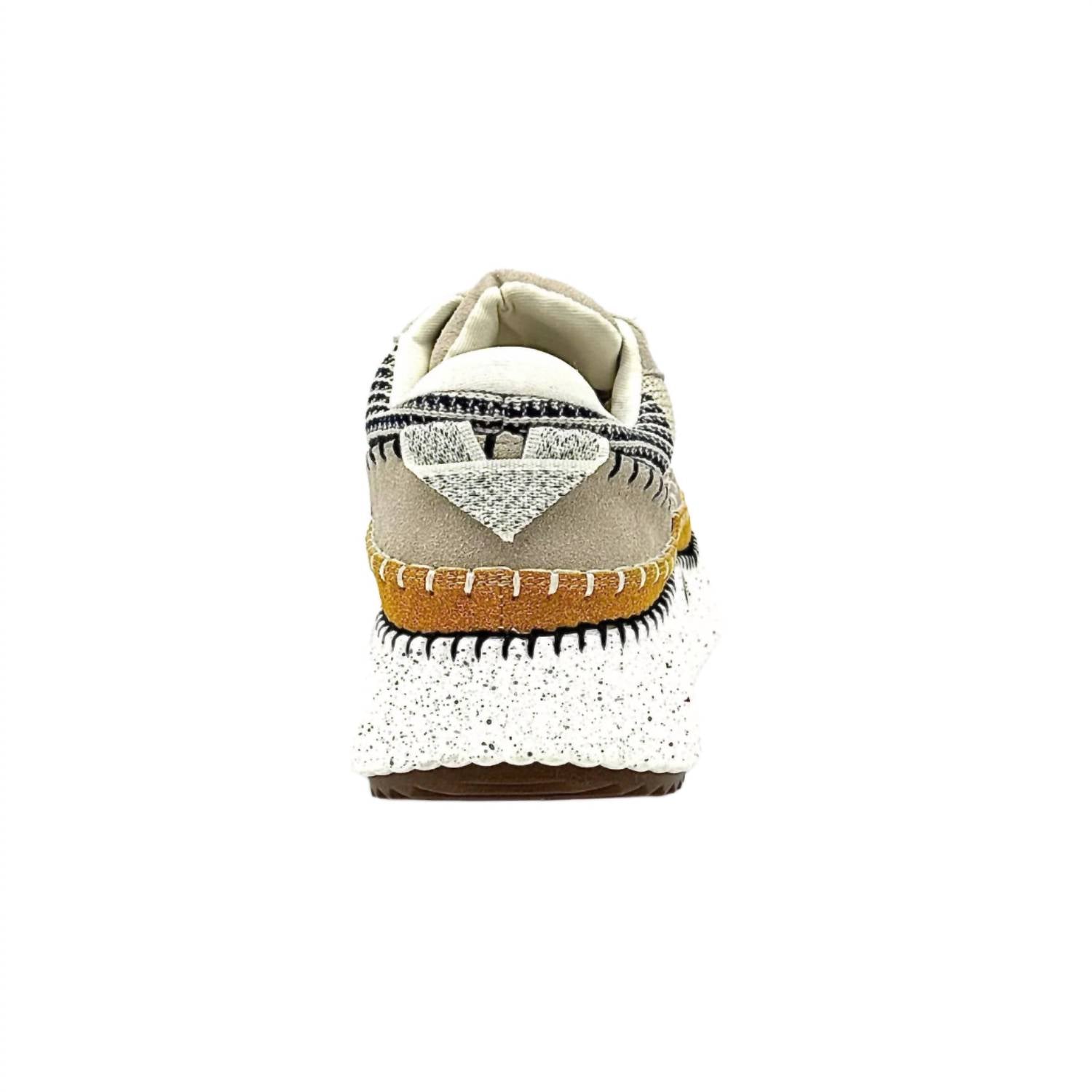Renato Garini Women's Alexis Patchwork Sneaker in mustard beige - women's sneaker - view 4