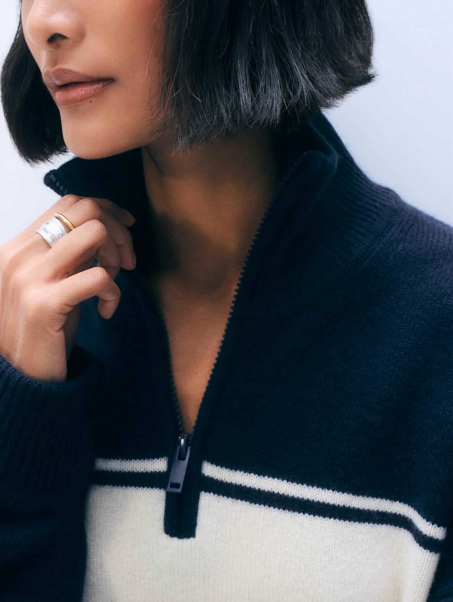 White + Warren - Cashmere 1/4 Zip Sweater