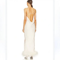 Bubish - Feather Trim Slip Dress