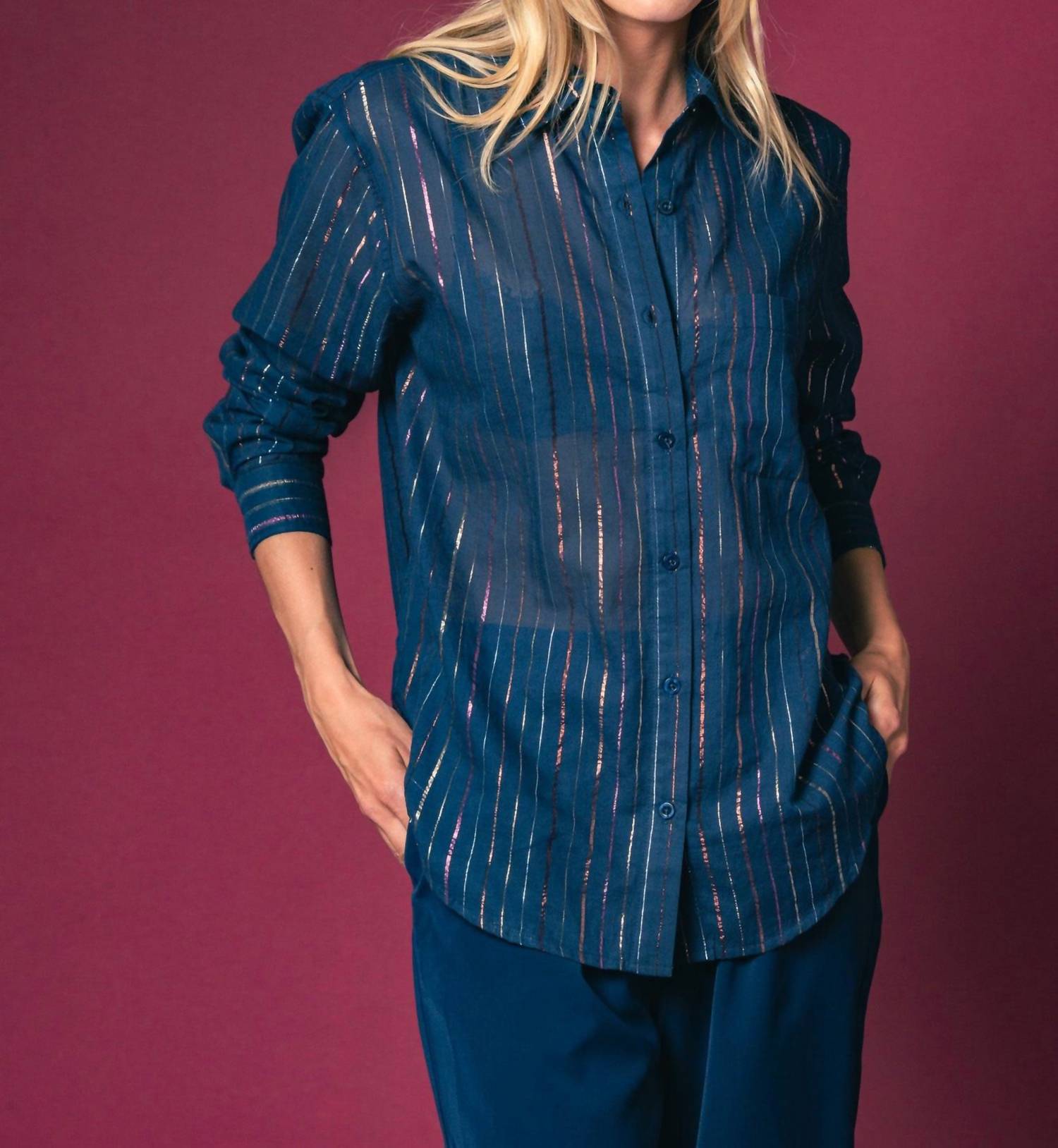 The Shirt - The Boyfriend Lurex Shirt