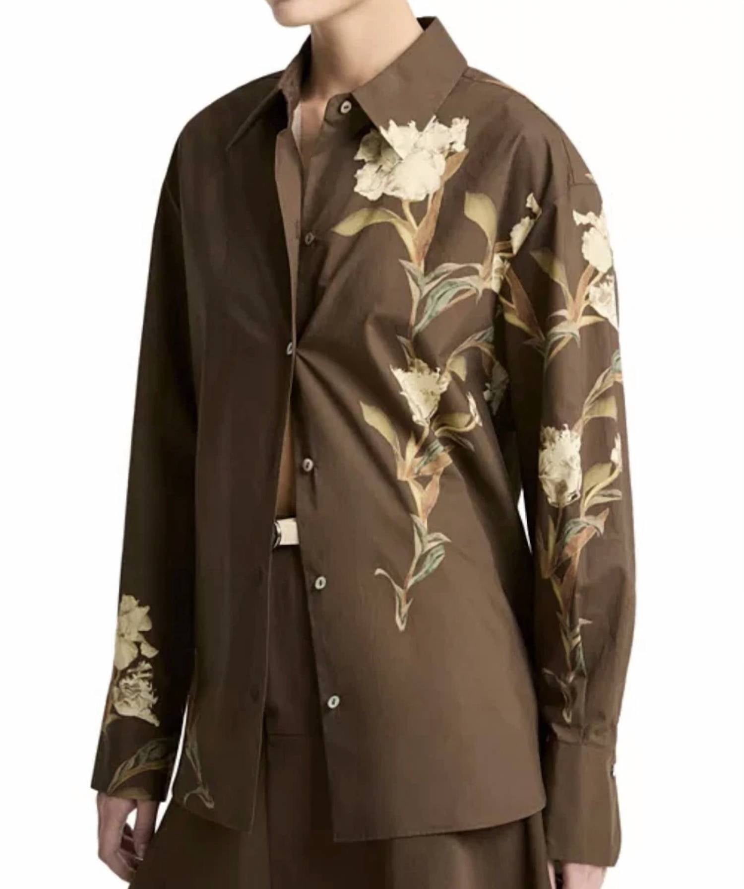 Vince - PLACEMENT PRINT BUTTON FRONT SHIRT