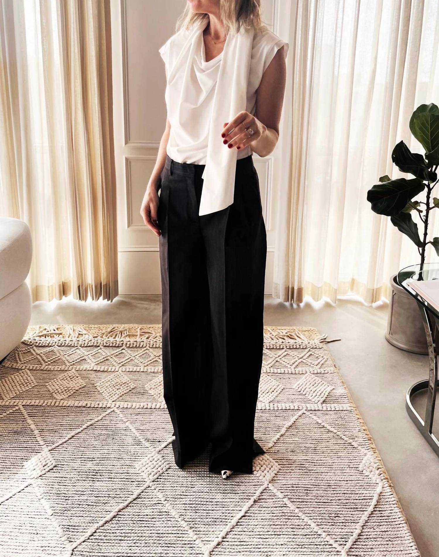 The Garment - Draped Neckline Scarf Tee