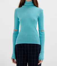 SOLLY RIBBED KNIT PULLOVER