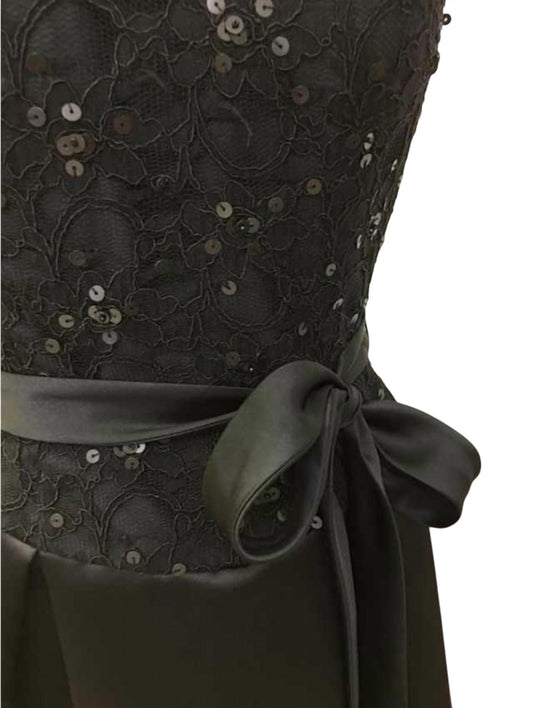 Morilee - Beaded Lace Bridesmaid Cocktail Dress With Satin Skirt