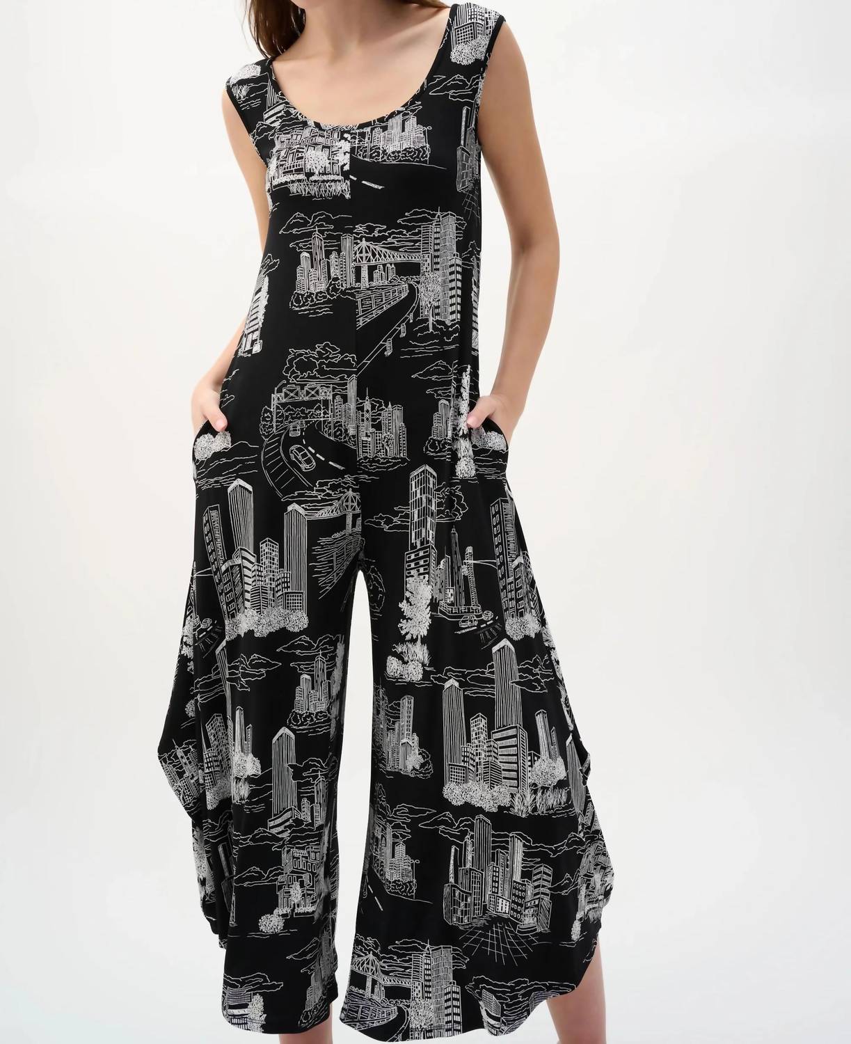 Joseph Ribkoff - Printed Sleeveless Culotte Jumpsuit