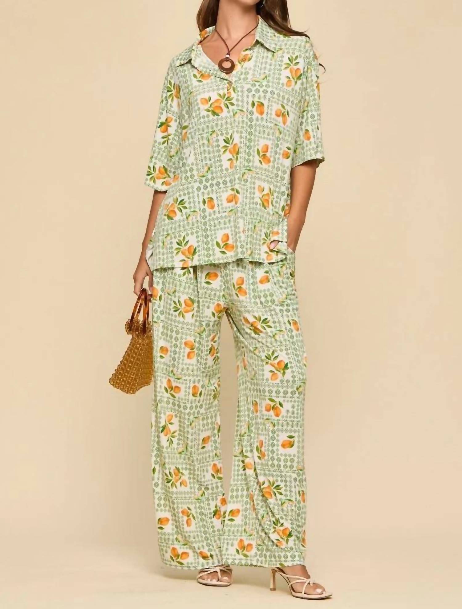 Dear Scarlett - Ocean Tide Fruit Bottom Trouser