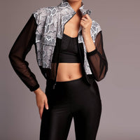 HEROINE SPORT Illusion Lightweight Performance Jacket in snow python - women's jacket - detail view