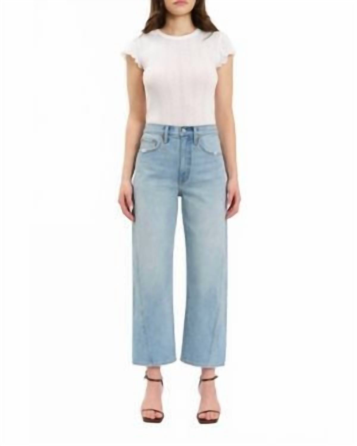 DAZE Westward Barrel Leg Jeans in blue - women's jeans