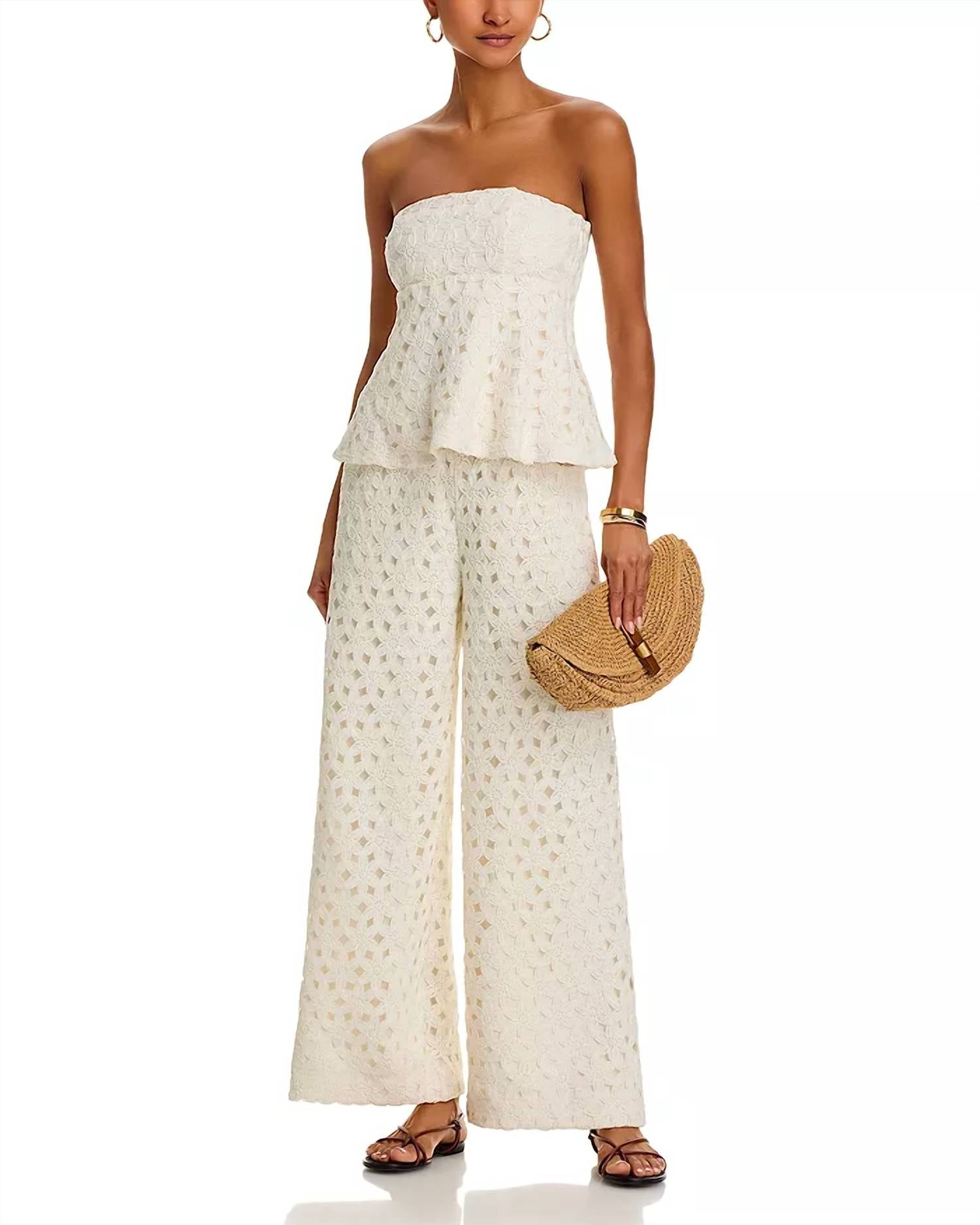 Line And Dot - Bowen Crocheted Pant