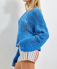 Polagram - Suzy Boat Neck Crochet Top