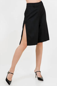 Whiteroom+Cactus - Tessa Side-slit Knee-length Tailored Shorts