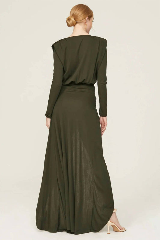 Something Navy - V-Neck Wrap Gown