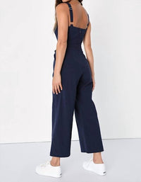 Lulus - Women's Lucky For Me Cotton Sleeveless Cropped Jumpsuit