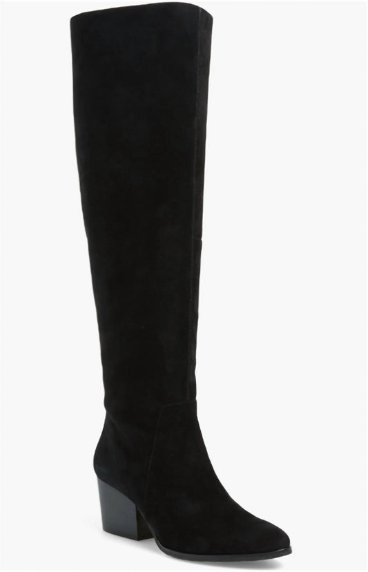 Vince Camuto - Women Suede Leather Block Heel Knee High Boots