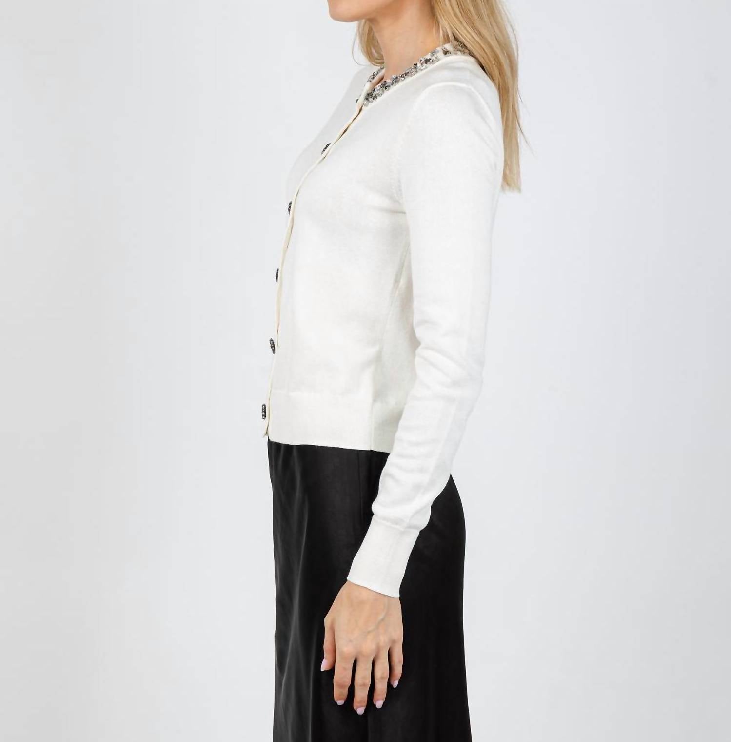 J. Society - Bella Jewel Neck Cardigan