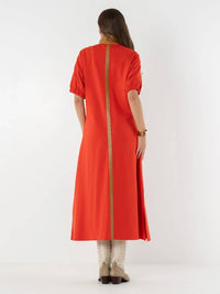 Emily McCarthy Poppy Maxi Valiant Dress in red - women's dress - detail view
