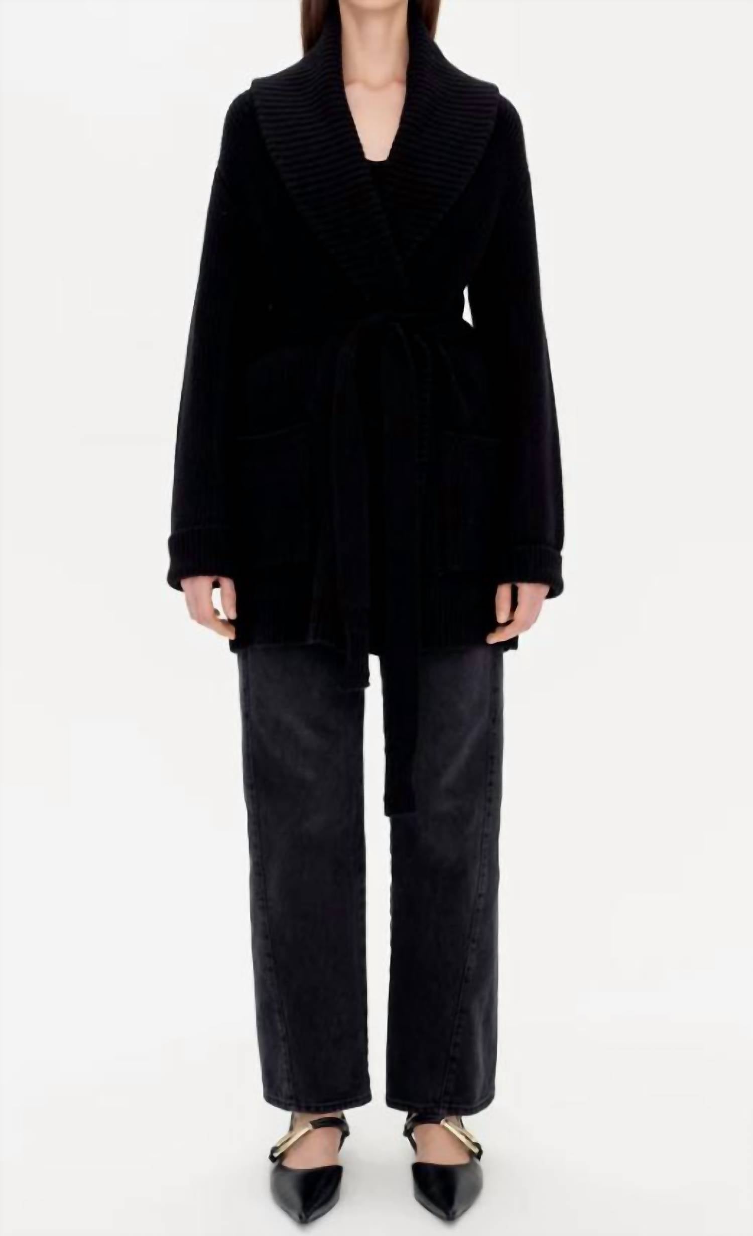 SIMKHAI Romani Cardigan in black - women's cardigan