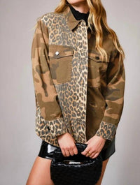Blue B - Mix Media Snap Jacket
