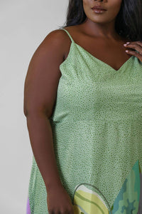 -Bl^Nk- - Aemee Floral Sleeveless Dress - Plus