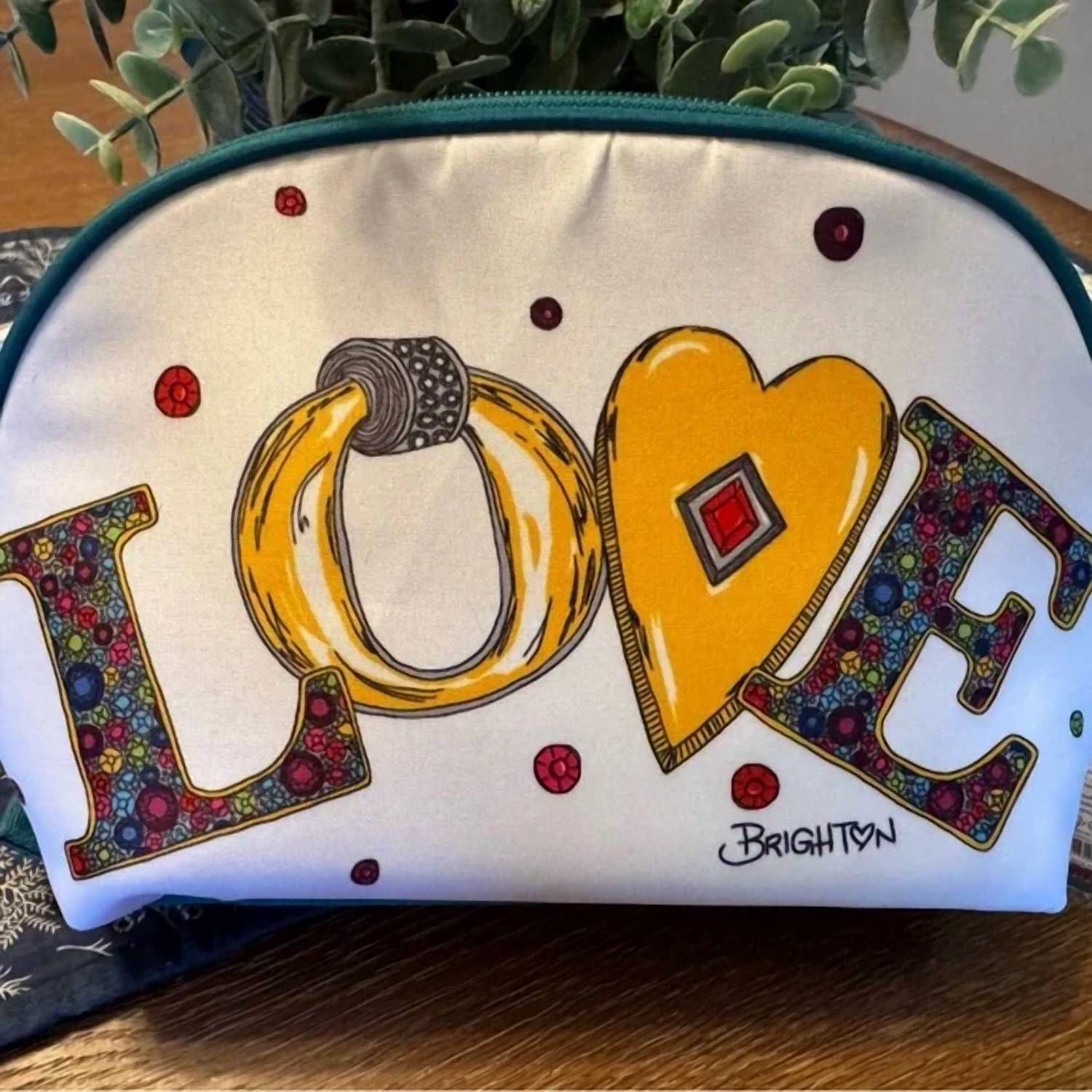 Brighton Charmed Love 2 Piece Jewelry Pouch Set in white - women's bag
